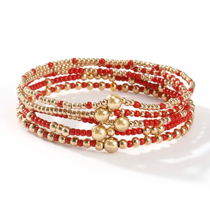 Seed Bead Colorful Bracelet Set