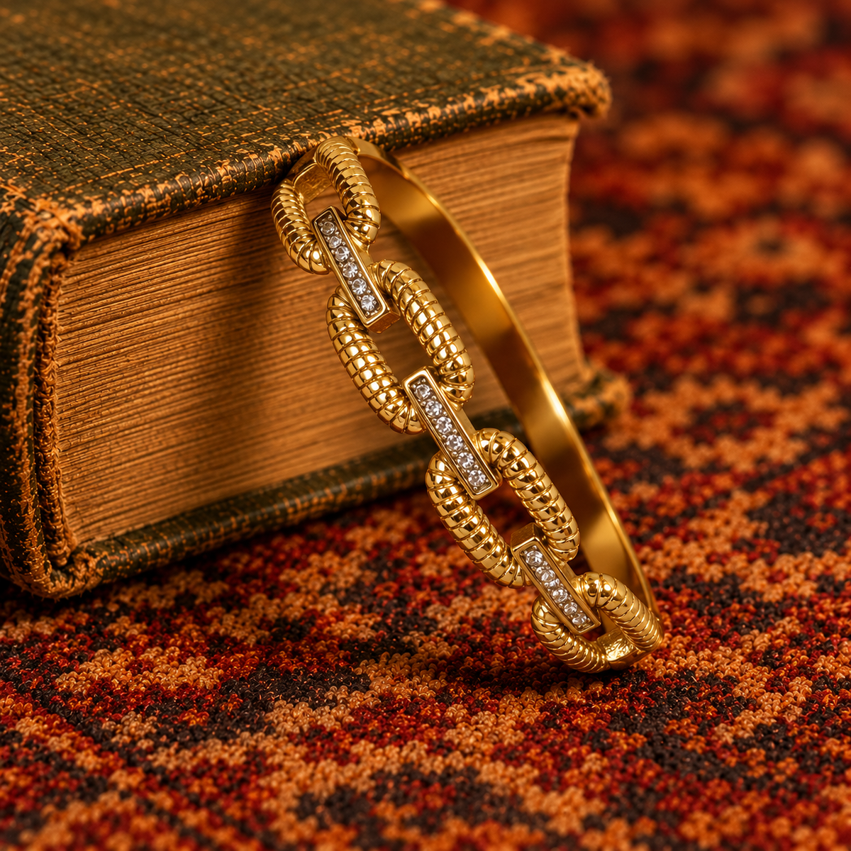 Gold Chain Bangle Bracelet