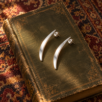 Silver OR Gold Curved Earrings
