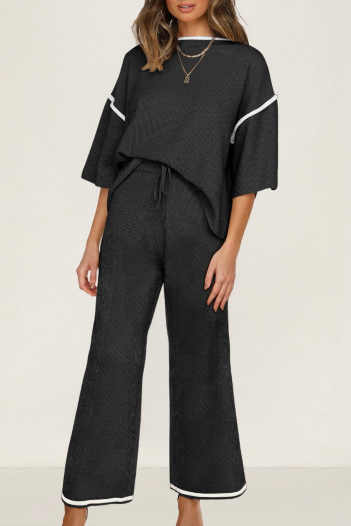 Black Set with White Trim