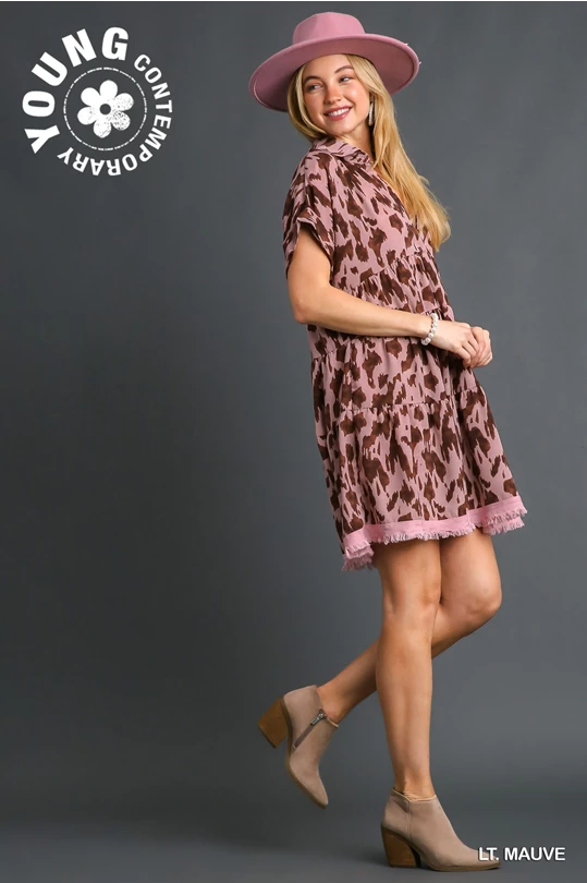Mauve Leopard Dress