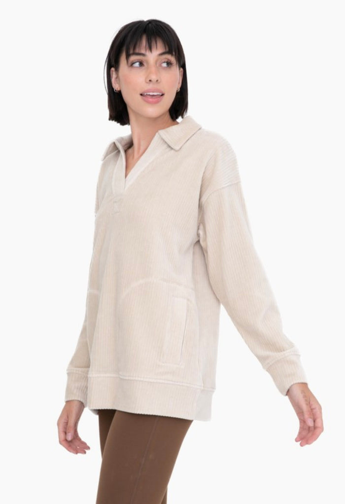 Off White Wide Cord Pullover