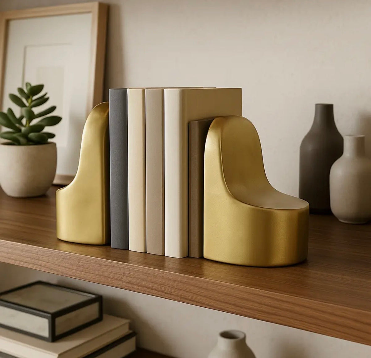 Gold Bookends