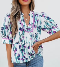 Available in Store: Purple Floral Top