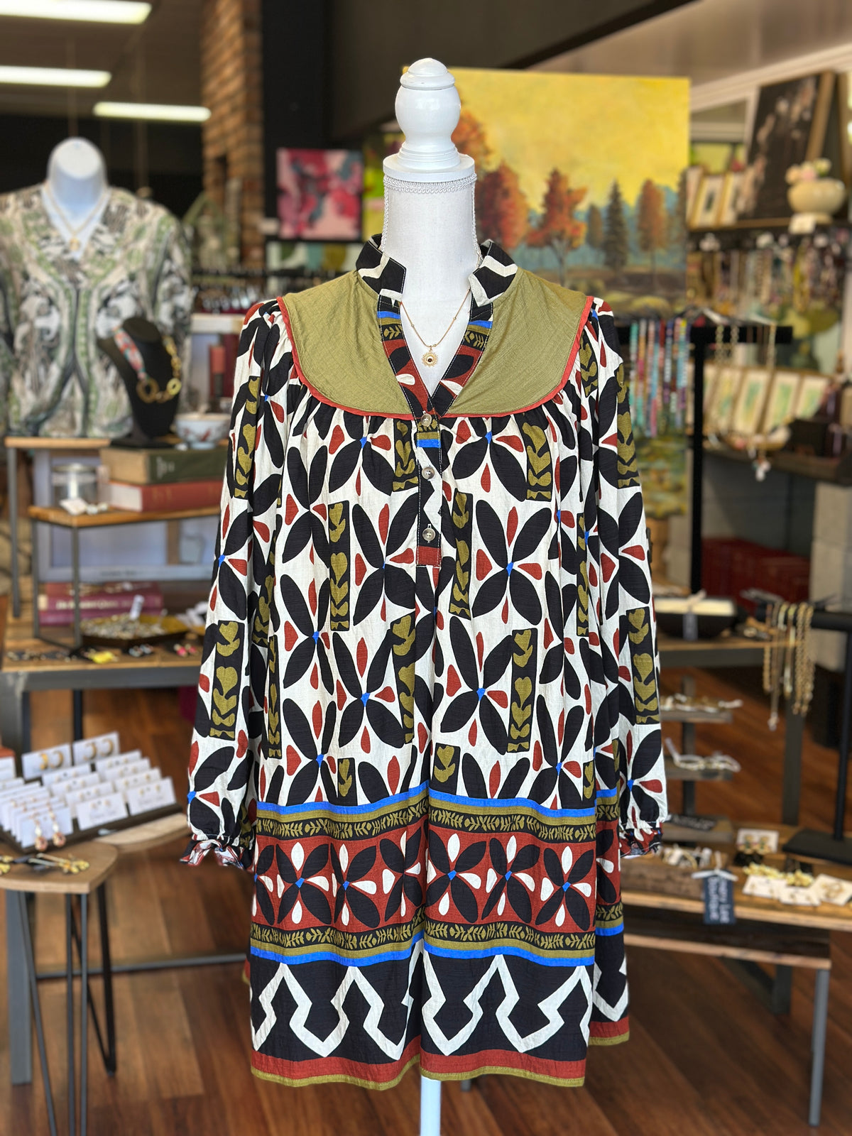 Black Mix Fall Dress
