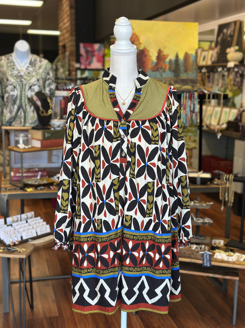 Black Mix Fall Dress
