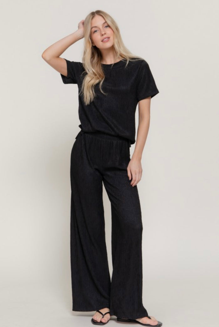 Black Short Sleeve Set