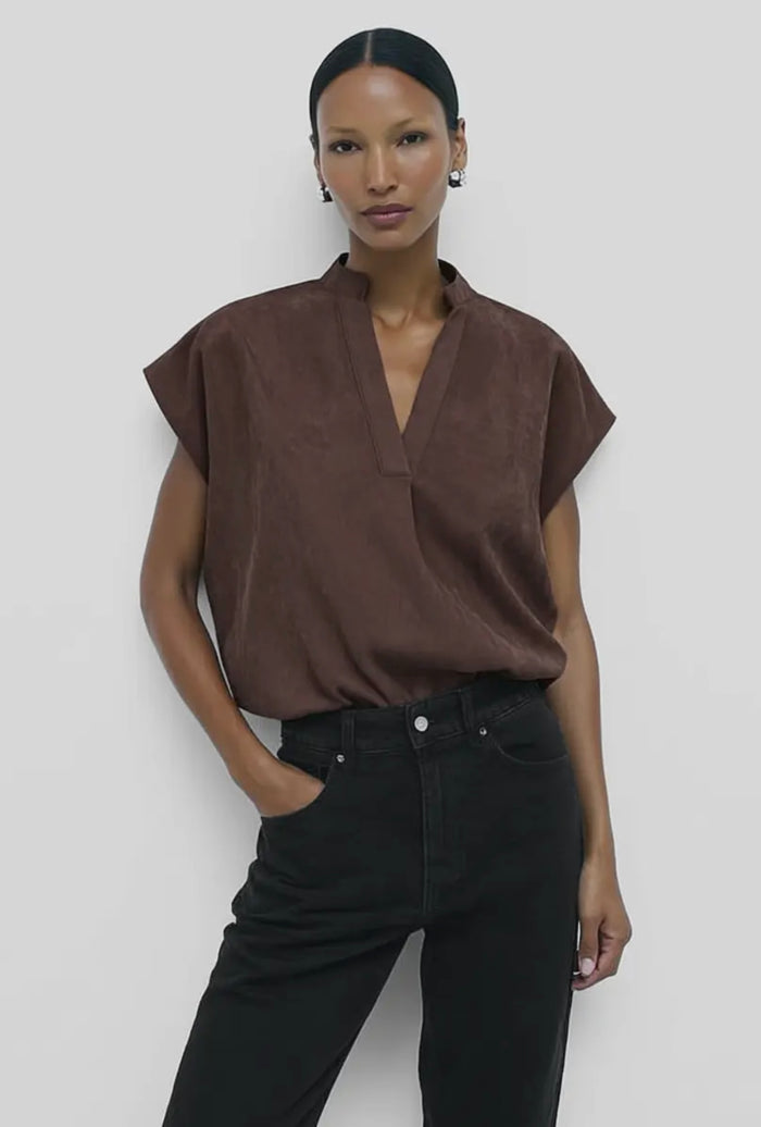 Mocha Suede Top