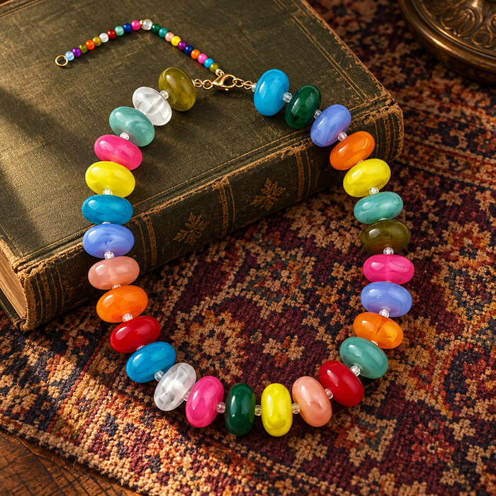 Multicolor Chunky Bead Necklace