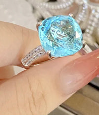 Adjustable Large Gemstone Ring