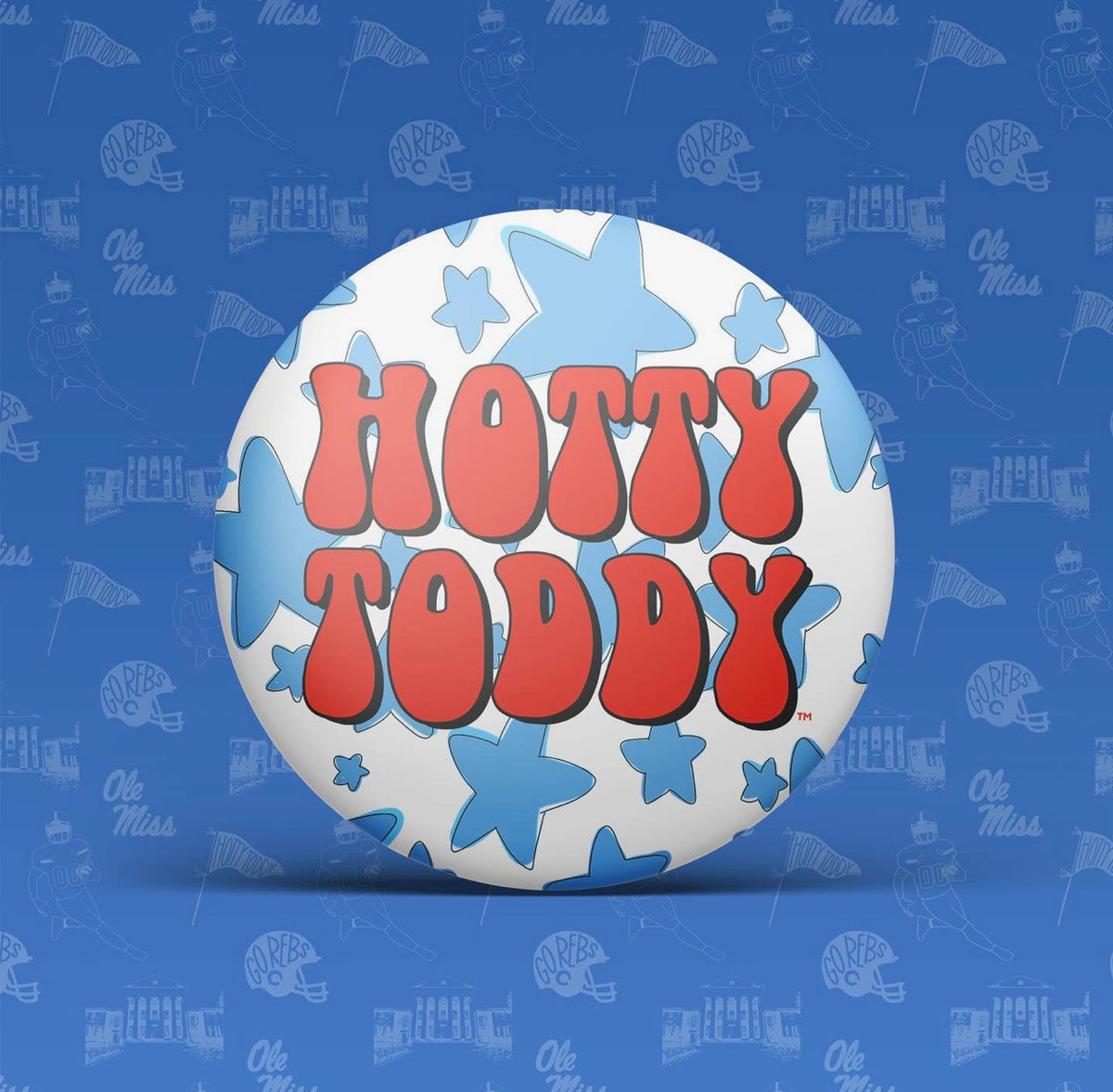 Hotty Toddy Stars Tailgate Button