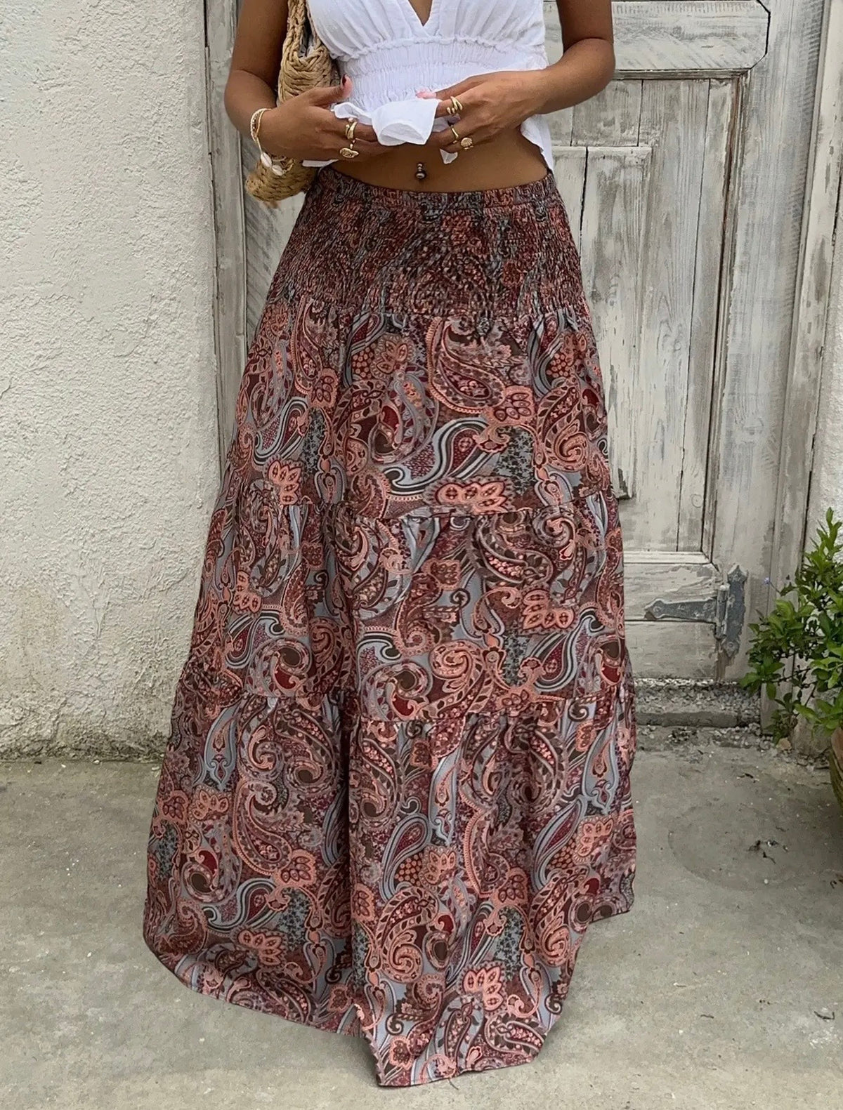 Dark Paisley Skirt