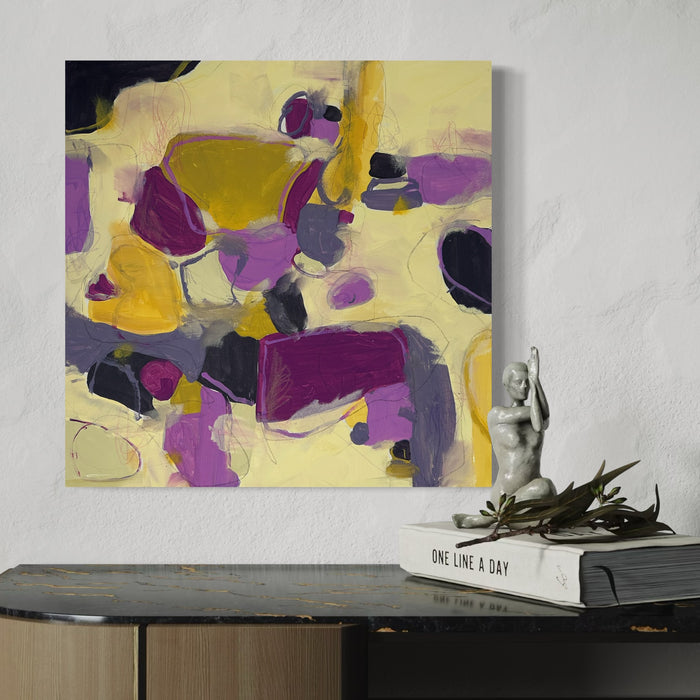 “She Let the Canary Out of Her Cage, Again” Original Painting 20” x 20”