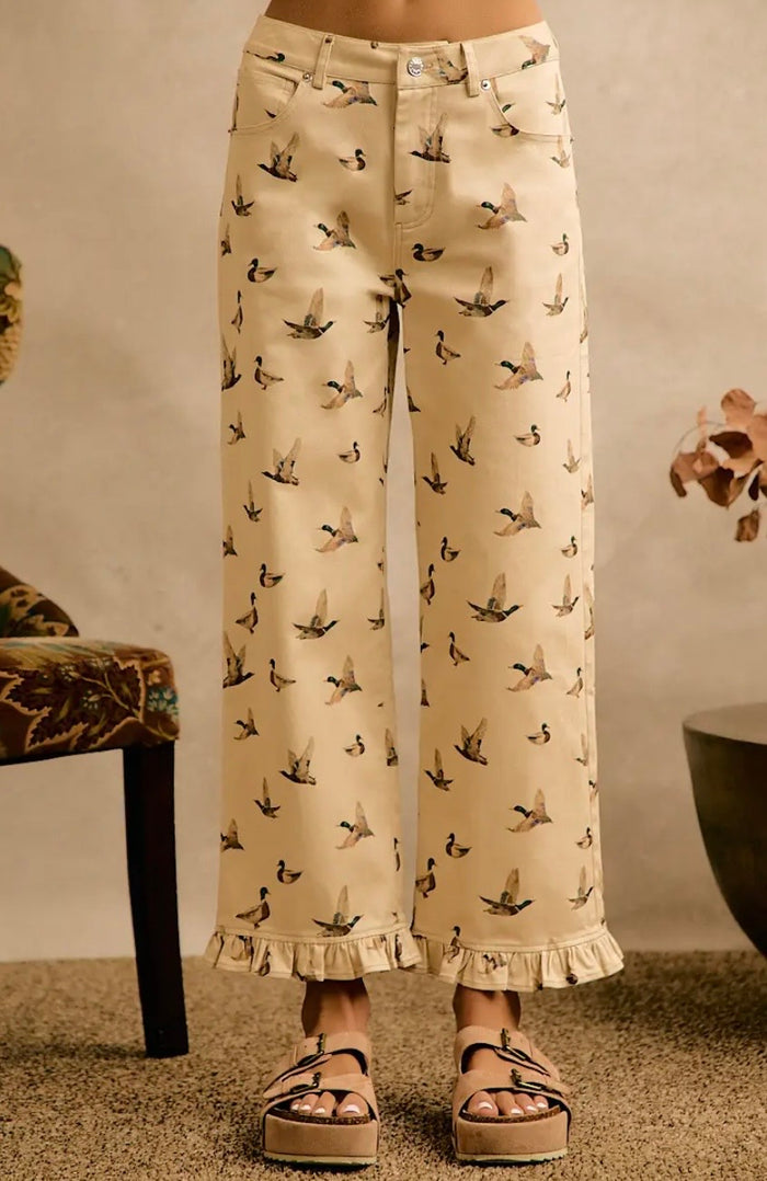Mallard Duck Print Pants