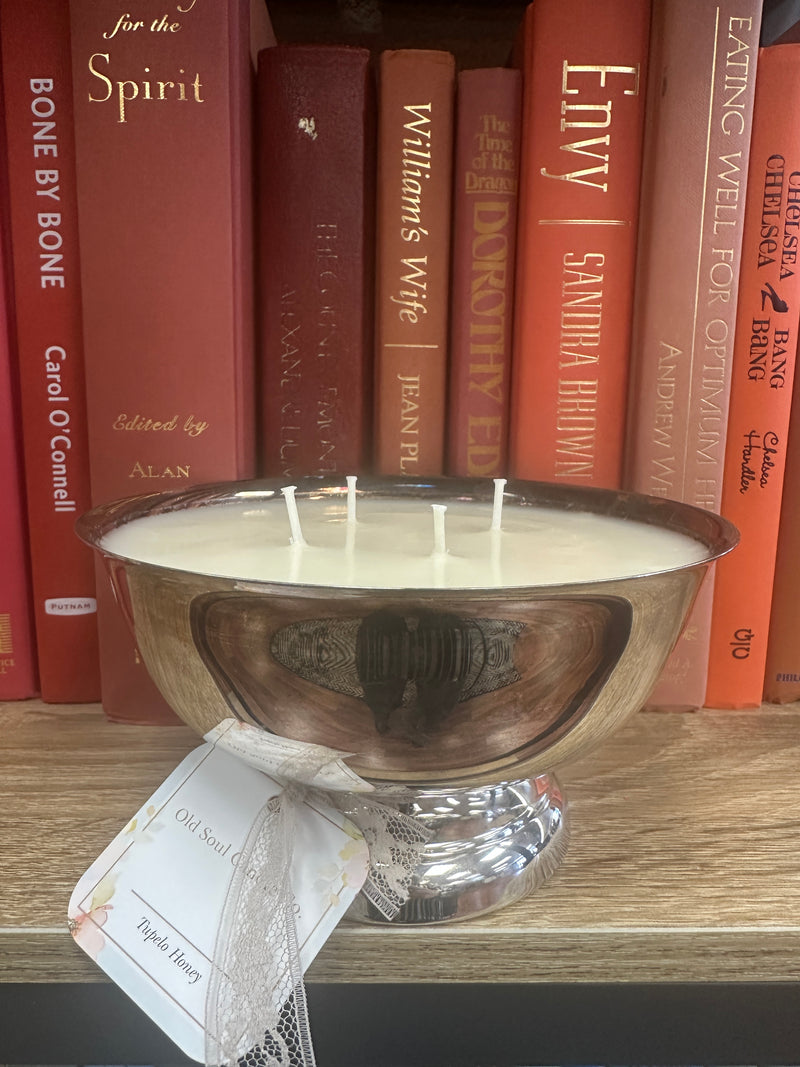 Old Soul Candle Co. Silver Plated Bowl Candle: Tupelo Honey