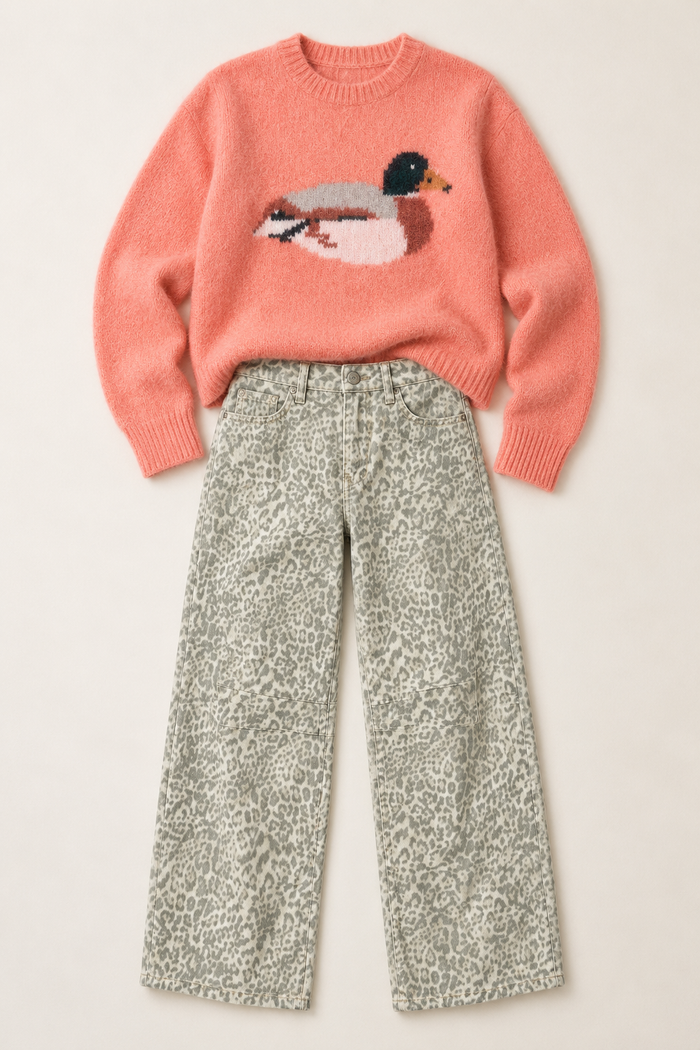 Apricot Mallard Duck Sweater