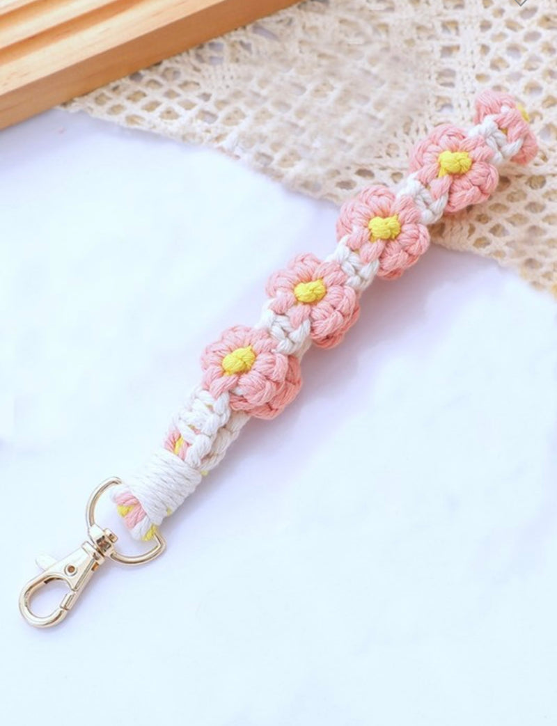 Daisy Wristlet Keychain