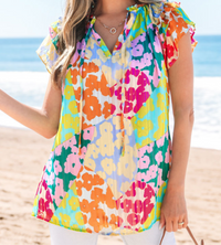 *Available in Store* Multi Bright Leopard Top
