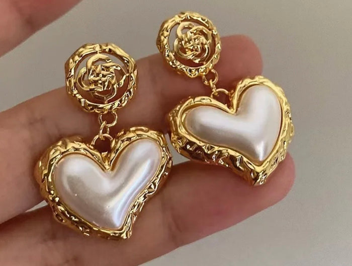 ❤️Pearl Heart Earrings