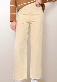 Winter White Washed Corduroy Pants