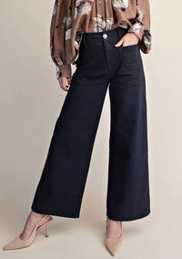 Dark Blue Denim Twill Pants