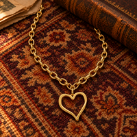 Gold OR Silver Open Heart Necklace