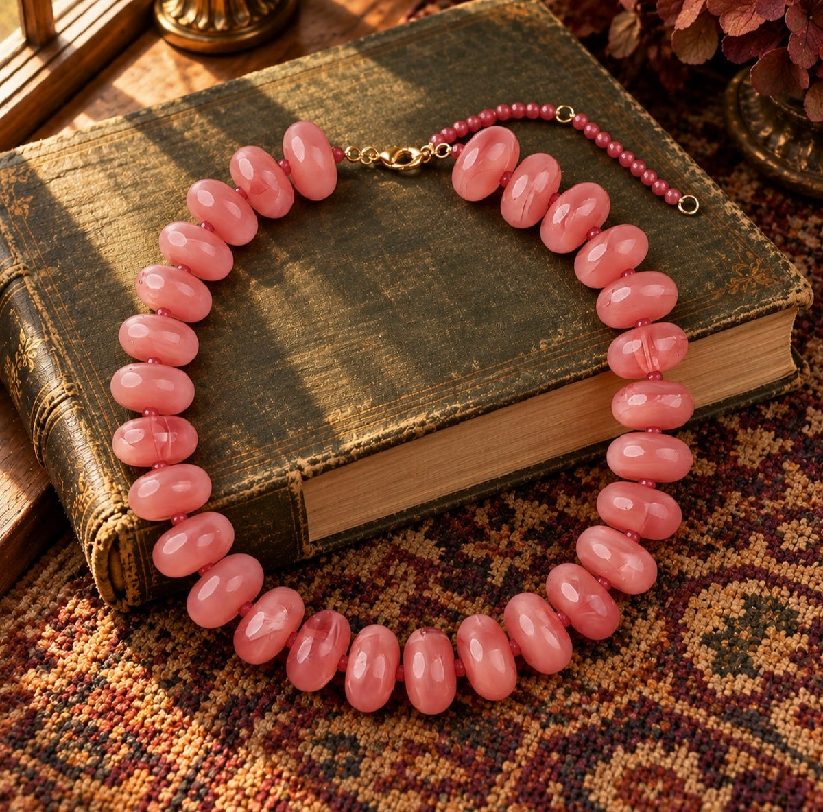 Pink Chunky Bead Necklace