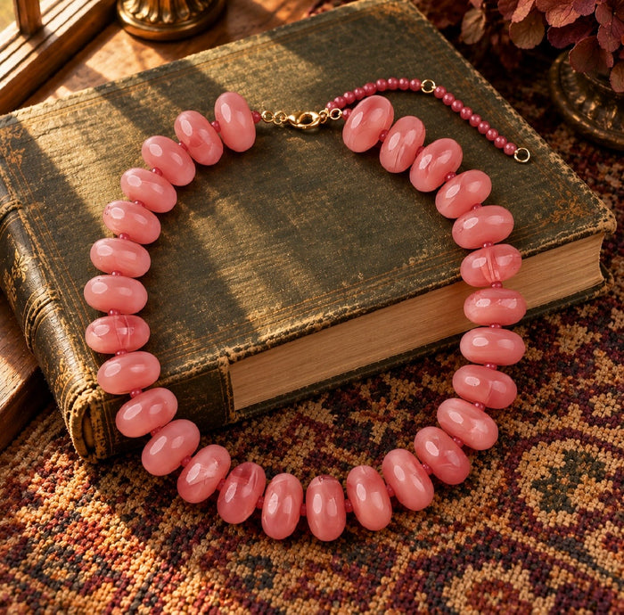 Pink Chunky Bead Necklace