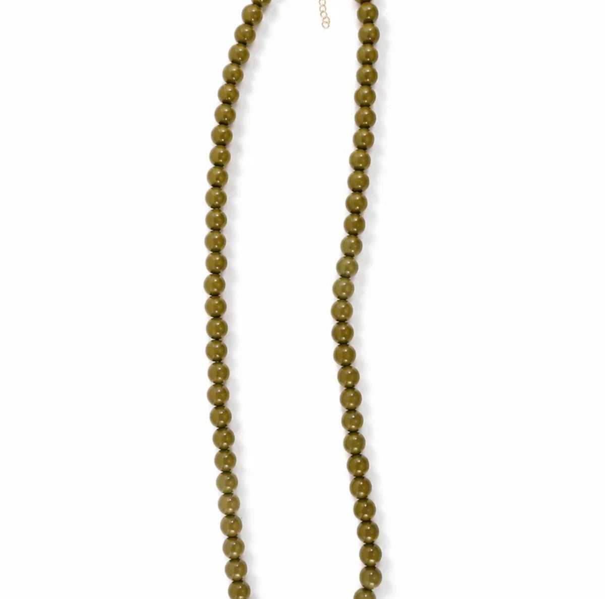 Long Strand Green Bead Necklace (FW)