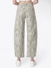 High Rise Leopard Print Jeans