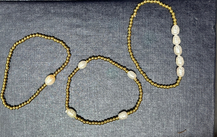 Set of 3 Pearl Bracelets