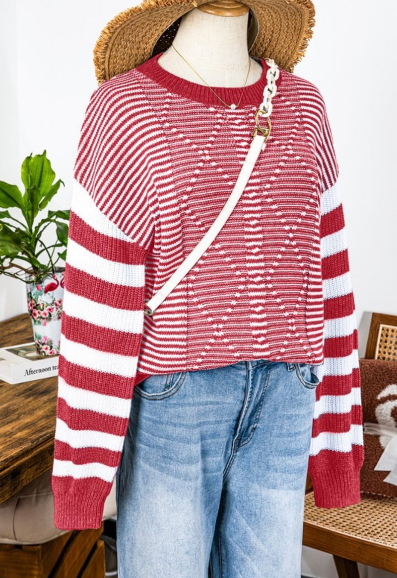 Red Striped Sweater