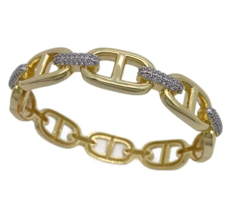 Link Gold & CZ Bangle (FW25)