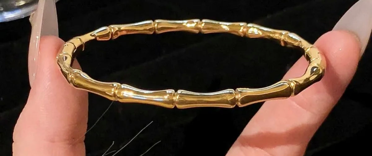 Gold Bamboo Bangle Bracelet (FW)