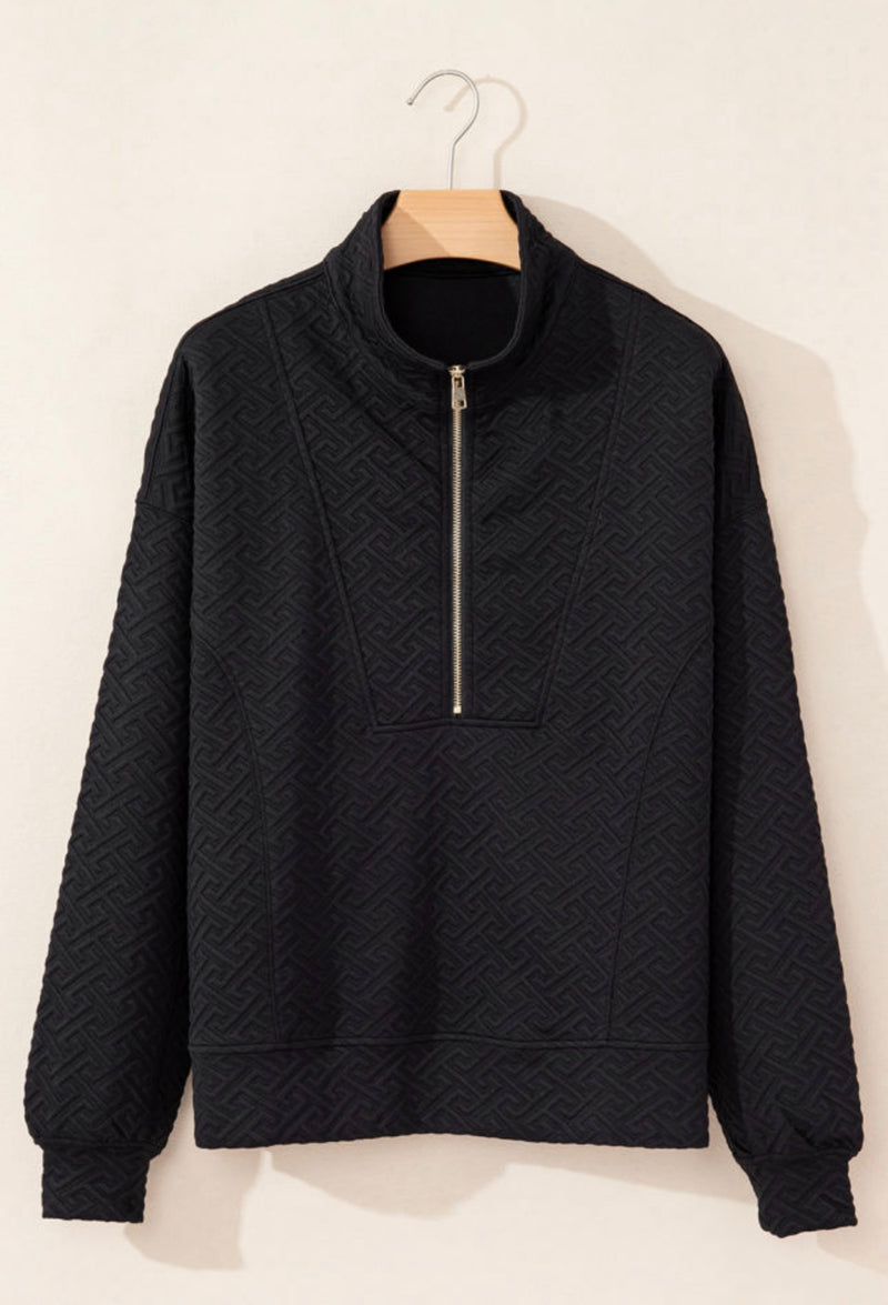 *Available in Store* Black Textured Pullover