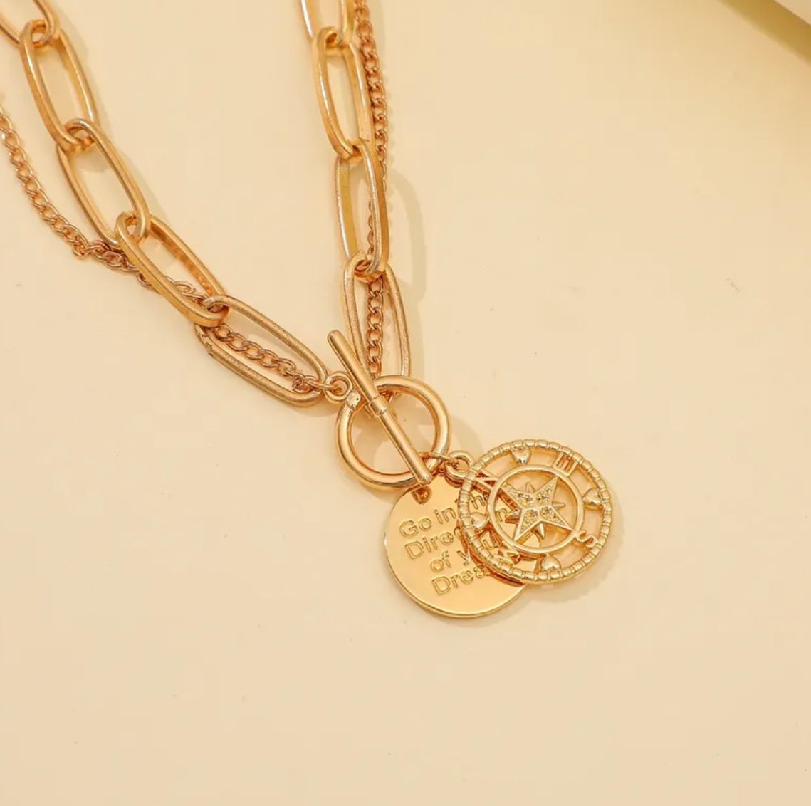 Gold Compass Necklace (FW10)