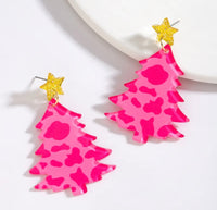 Leopard Christmas Tree Earrings (FW)