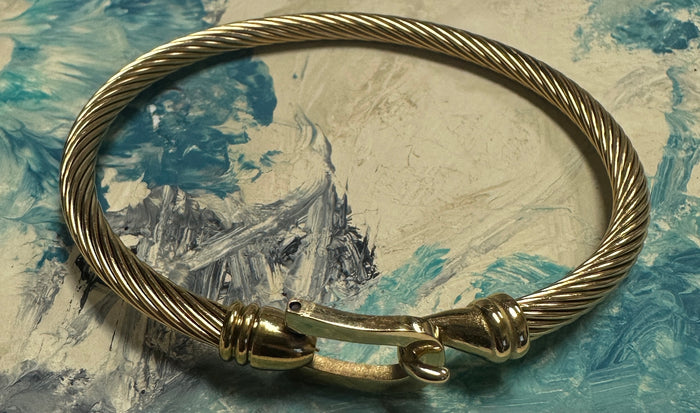 Gold or Silver Rope Hook Bracelet