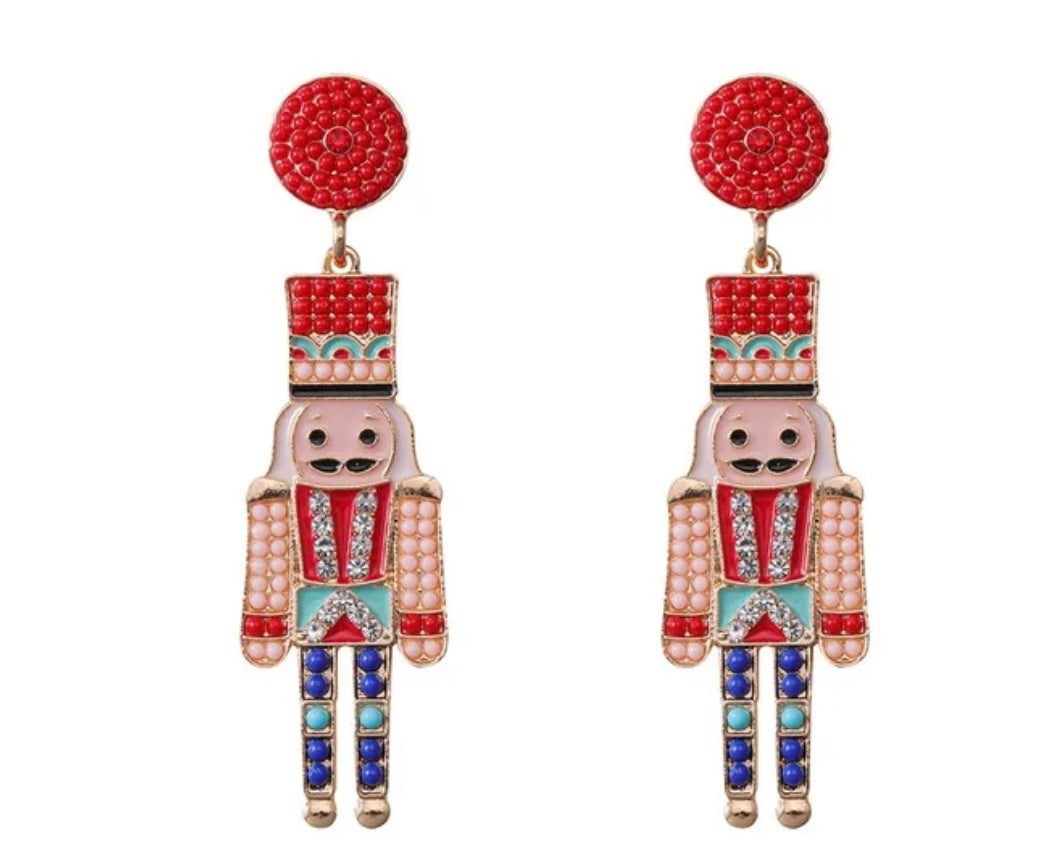 Red Nutcracker Earrings (FW)