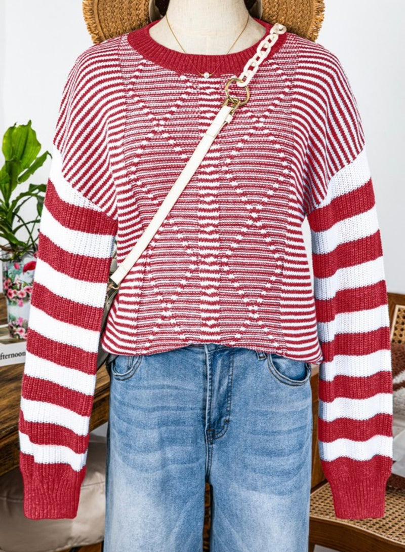 Red Striped Sweater