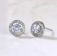 White “Gold” CZ Studs