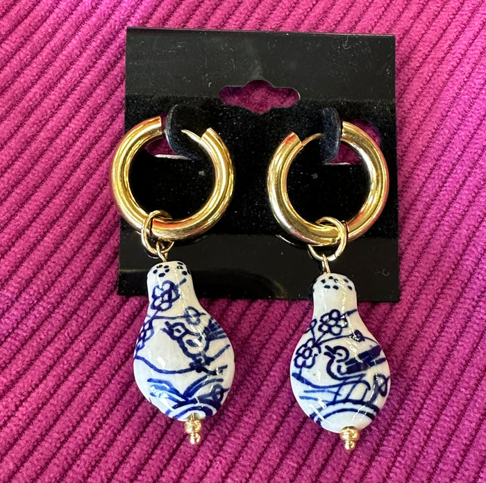 Chinoiserie Bird Earrings