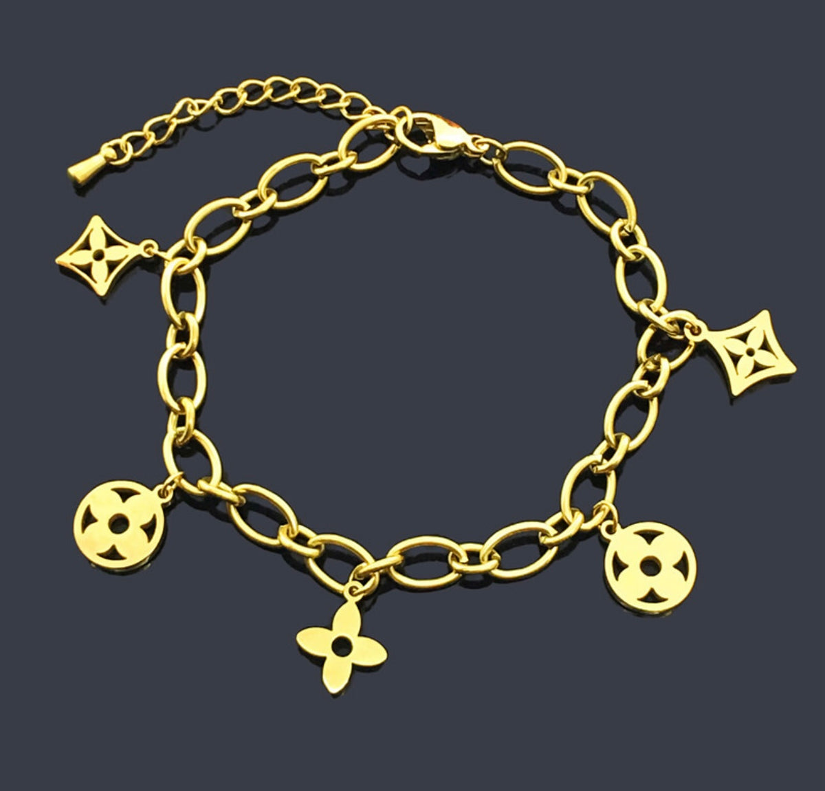 LV Dupe Charm Bracelet