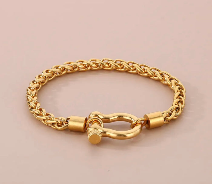 Equestrian Inspired Gold Bracelet