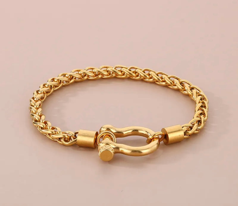 Equestrian Inspired Gold Bracelet