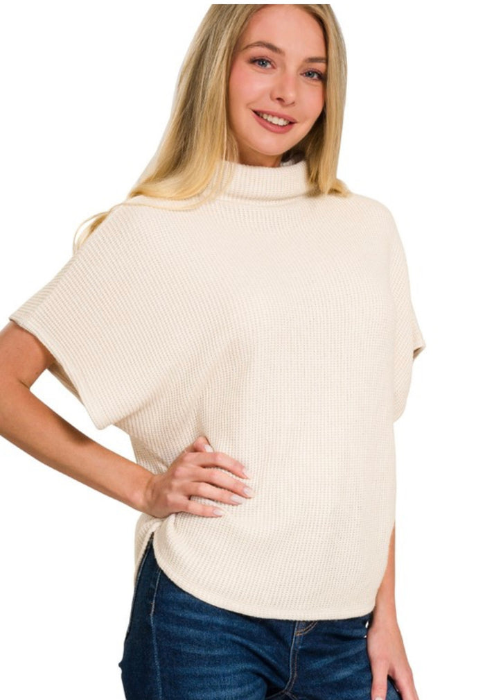 *Available in Store* Ivory Sweater Ruched Side