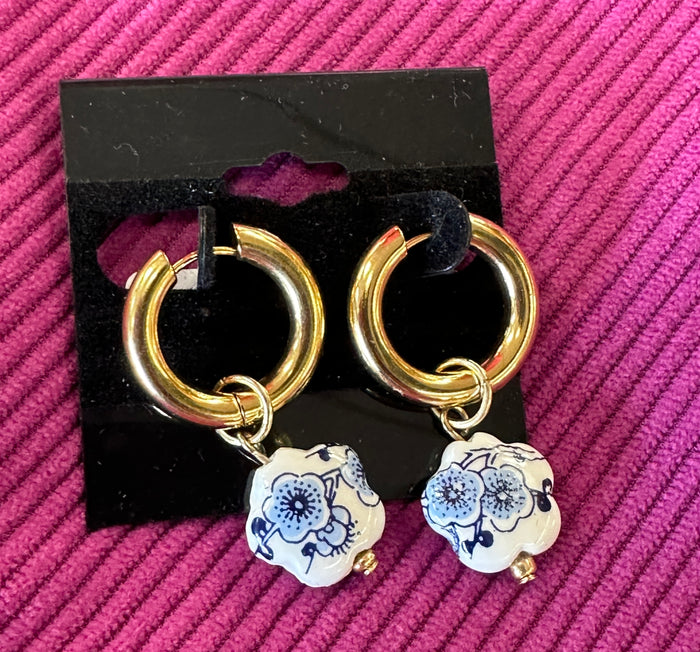 Chinoiserie Flower Earrings