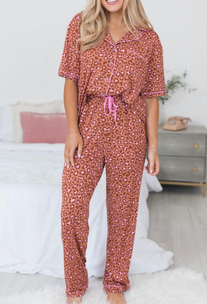 Brown Leopard Pajamas