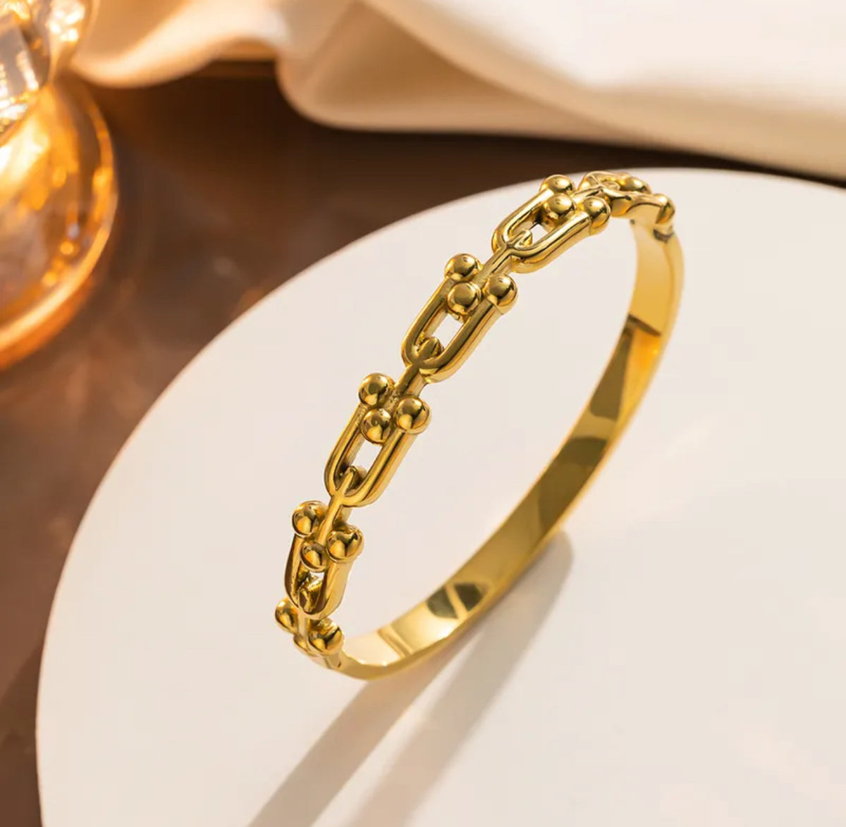 Gold Link Bangle