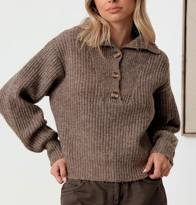 Available in Store: Hattie Dark Mocha Sweater